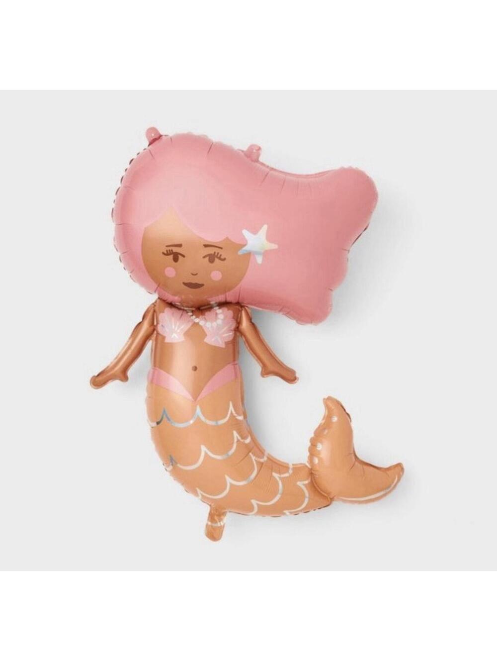 Spritz 27” Pink Mermaid Balloon for Birthday Party